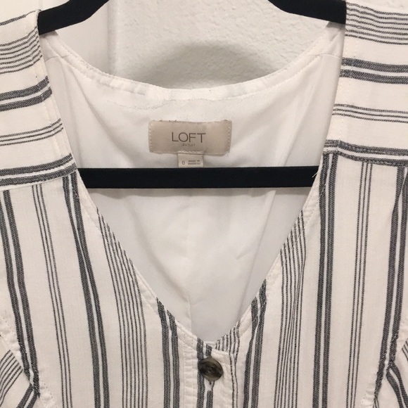 Moving Sale 🚗 - Loft Blue White Striped Dress, Size 0 - Picture 2 of 7